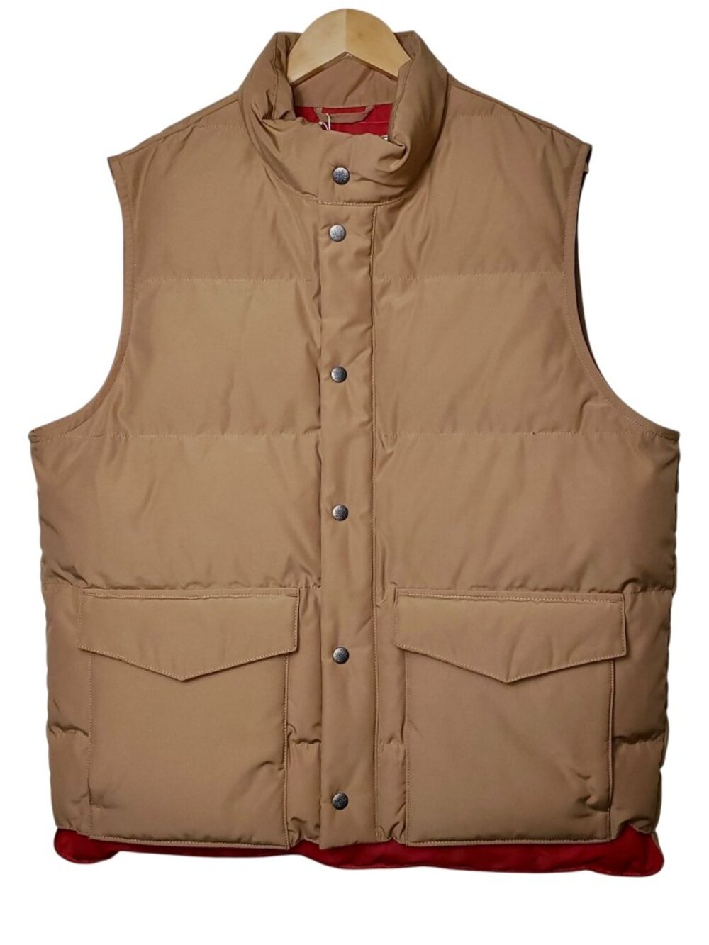 Alpine Design Men's Puffer Vest Sahara Sand Thermolite EcoMade Snap Button, Sz L